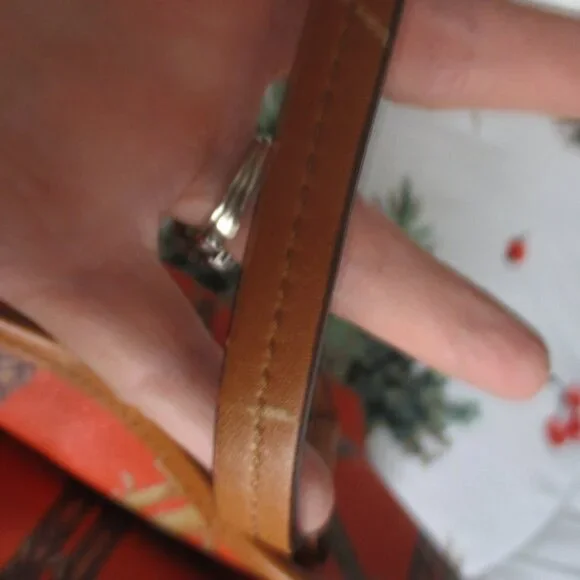 Ralph Lauren orange print  Equestrian classic tote - Picture 6 of 13